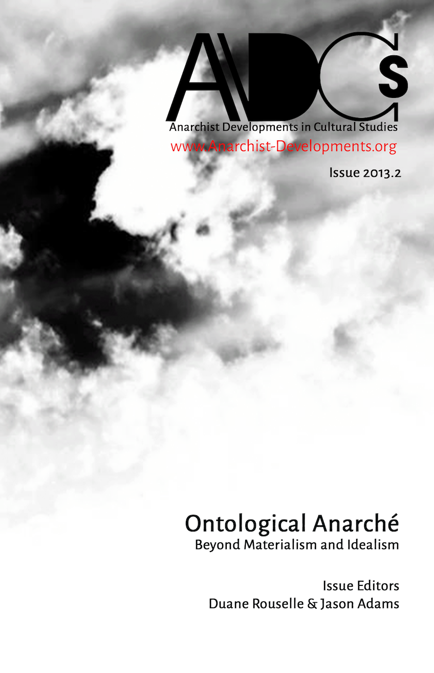 Ontological Anarché: Beyond Materialism and Idealism (punctum books, 2014)